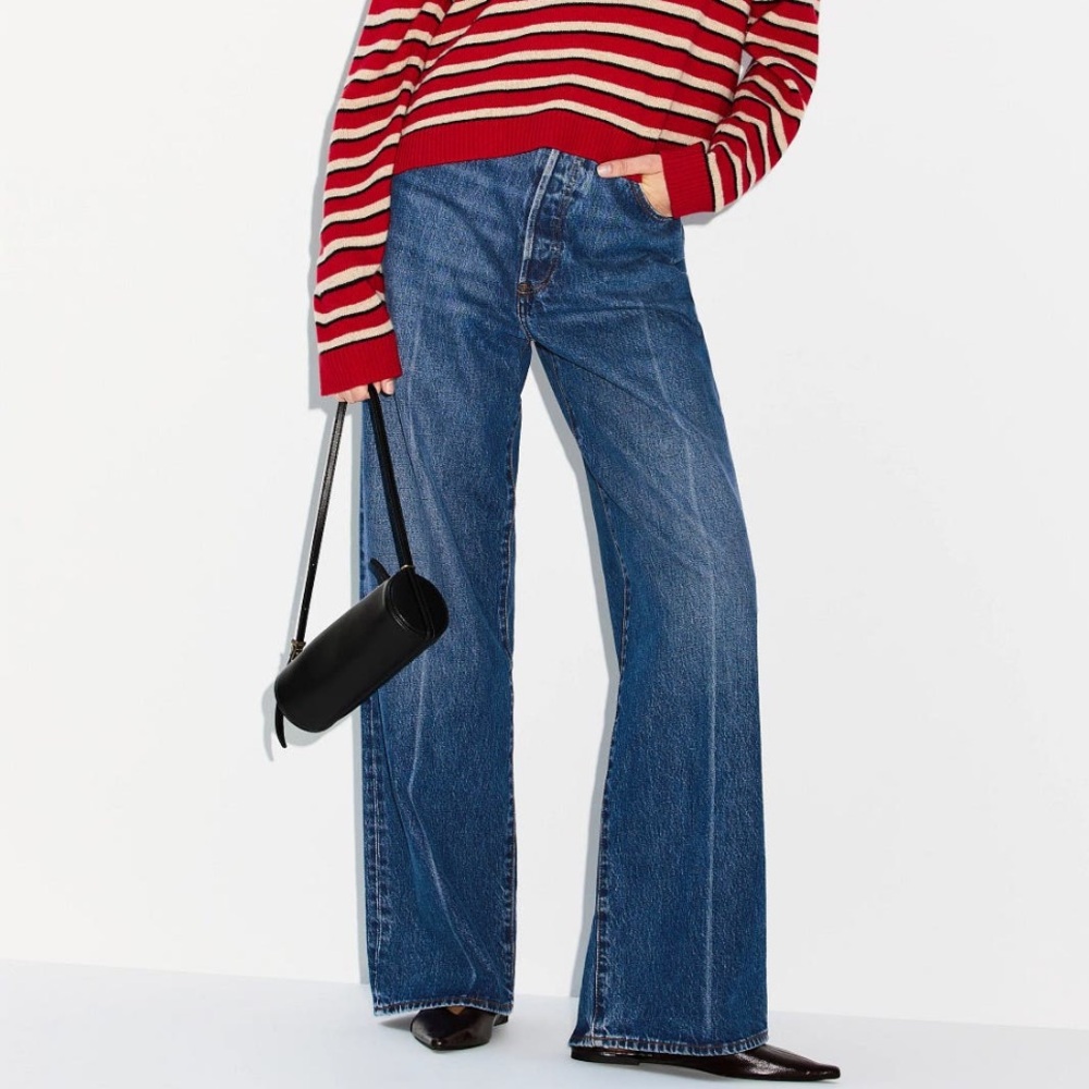 Frame Collegiate Wide-Leg Jeans
